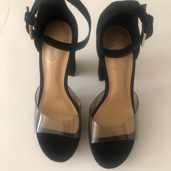 - Rachel Zoe 
Suede Platform Block Hells Sandals size 7 - Picture 8 of 9